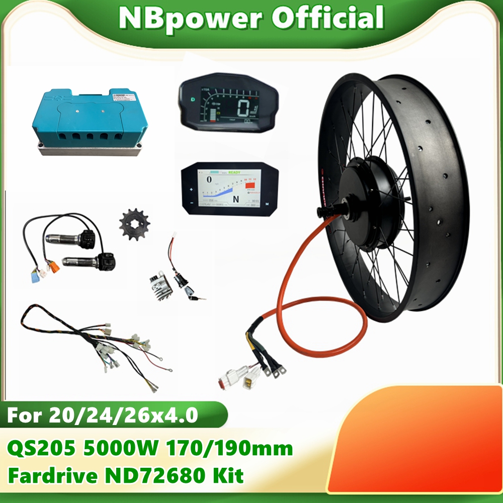 5000W Hub Motor Kit 72V - NBpower QS205 72В 5000Вт 170/190мм Dropout