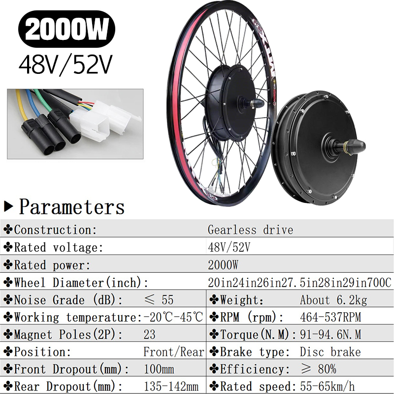 Комплект для переоборудования  – обзор и цена 5000W Hub Motor Kit 72V