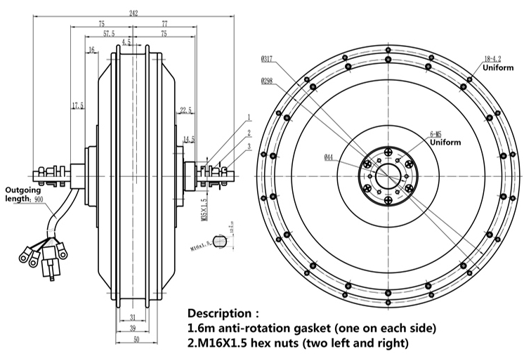 Комплект для электровелосипеда – обзор и цена 72V 8000W Brushless Hub Motor