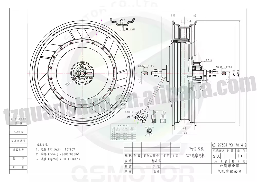 Бесщеточный электродвигатель Q – обзор и цена 17 Inch Motorcycle Rim Hub Motor 72V